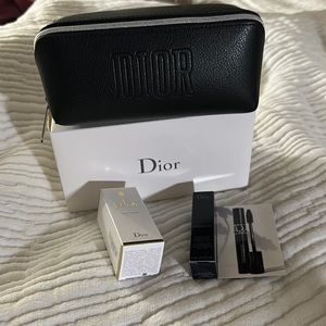 *SOLD* Dior pencil pouch with jadore mini perfune and mini dior mascara